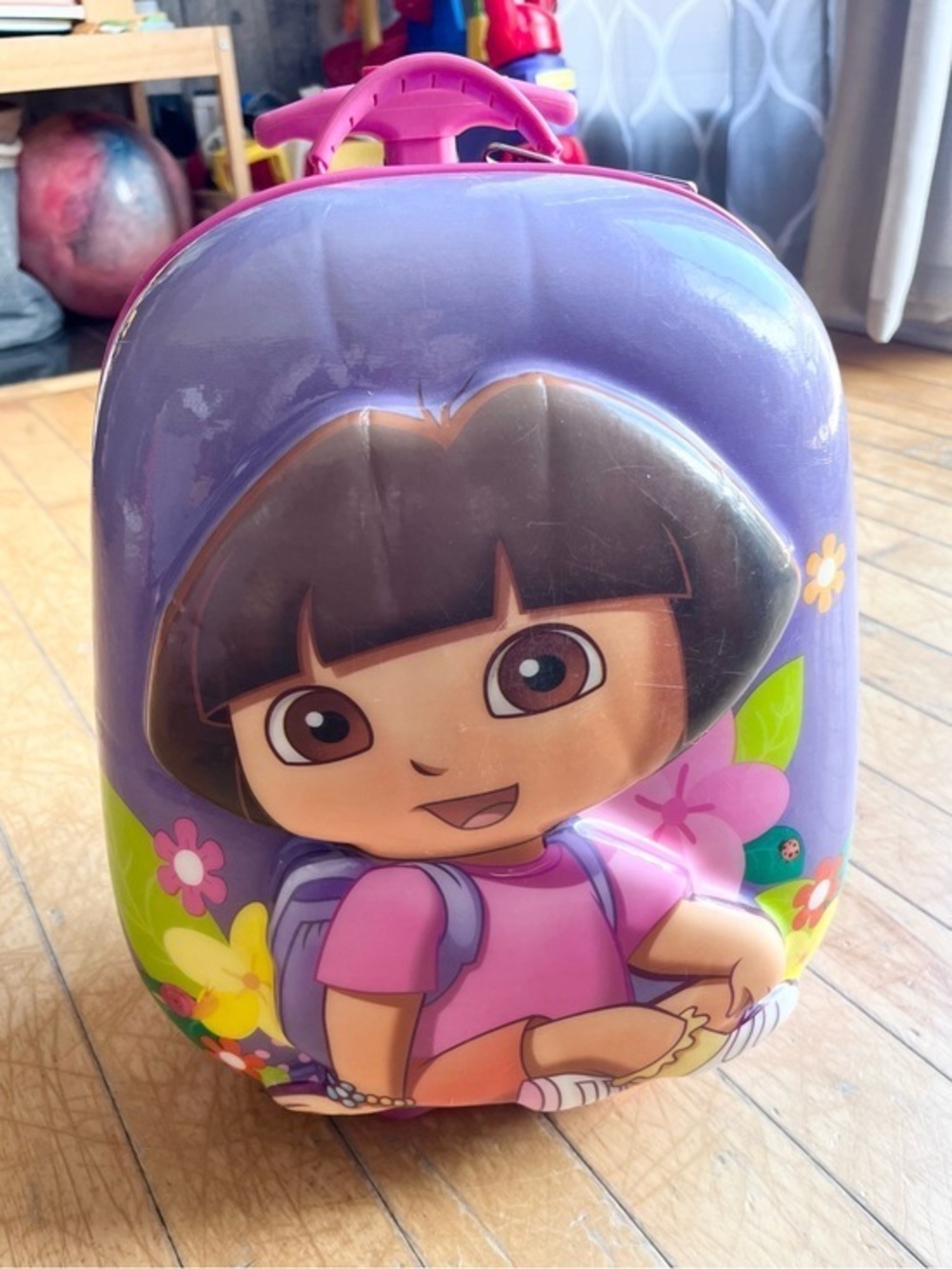 Dora Y2K Kids Pink & Purple Round Rolling Backpack